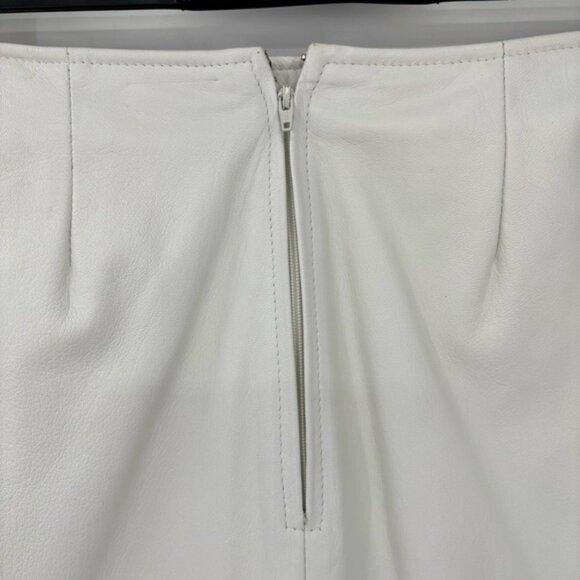 Danier White Genuine Leather Pencil Skirt Size 4 - Picture 7 of 10